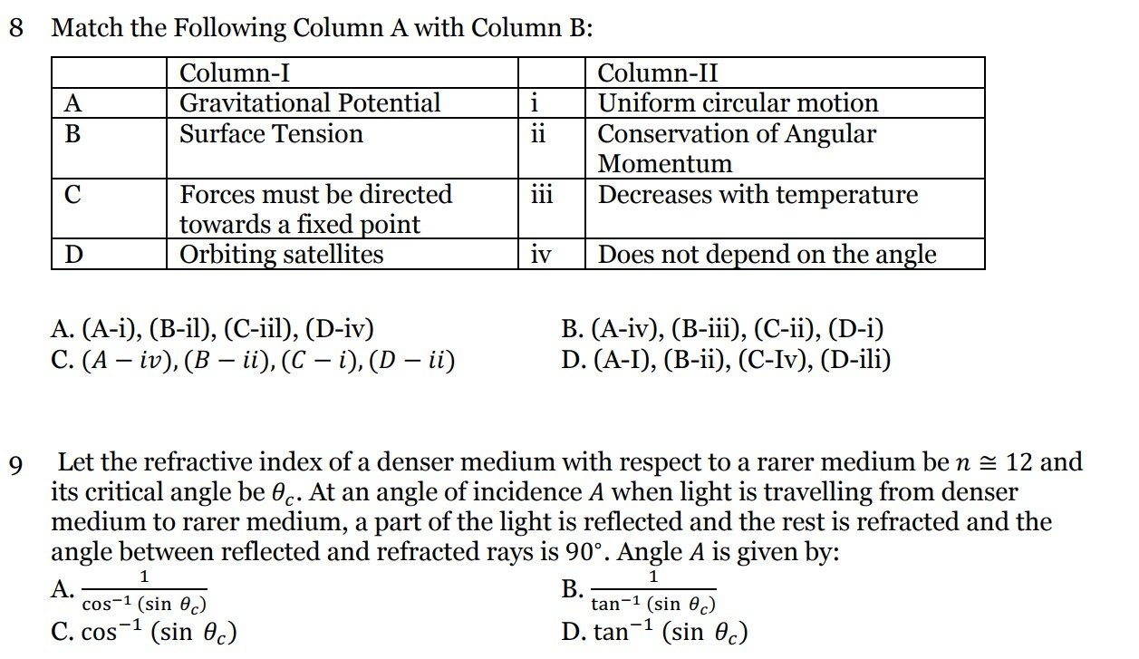 IISER MOCK TEST