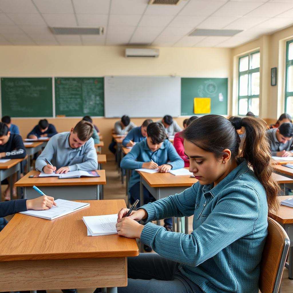 Student preparing for exams with structured study material