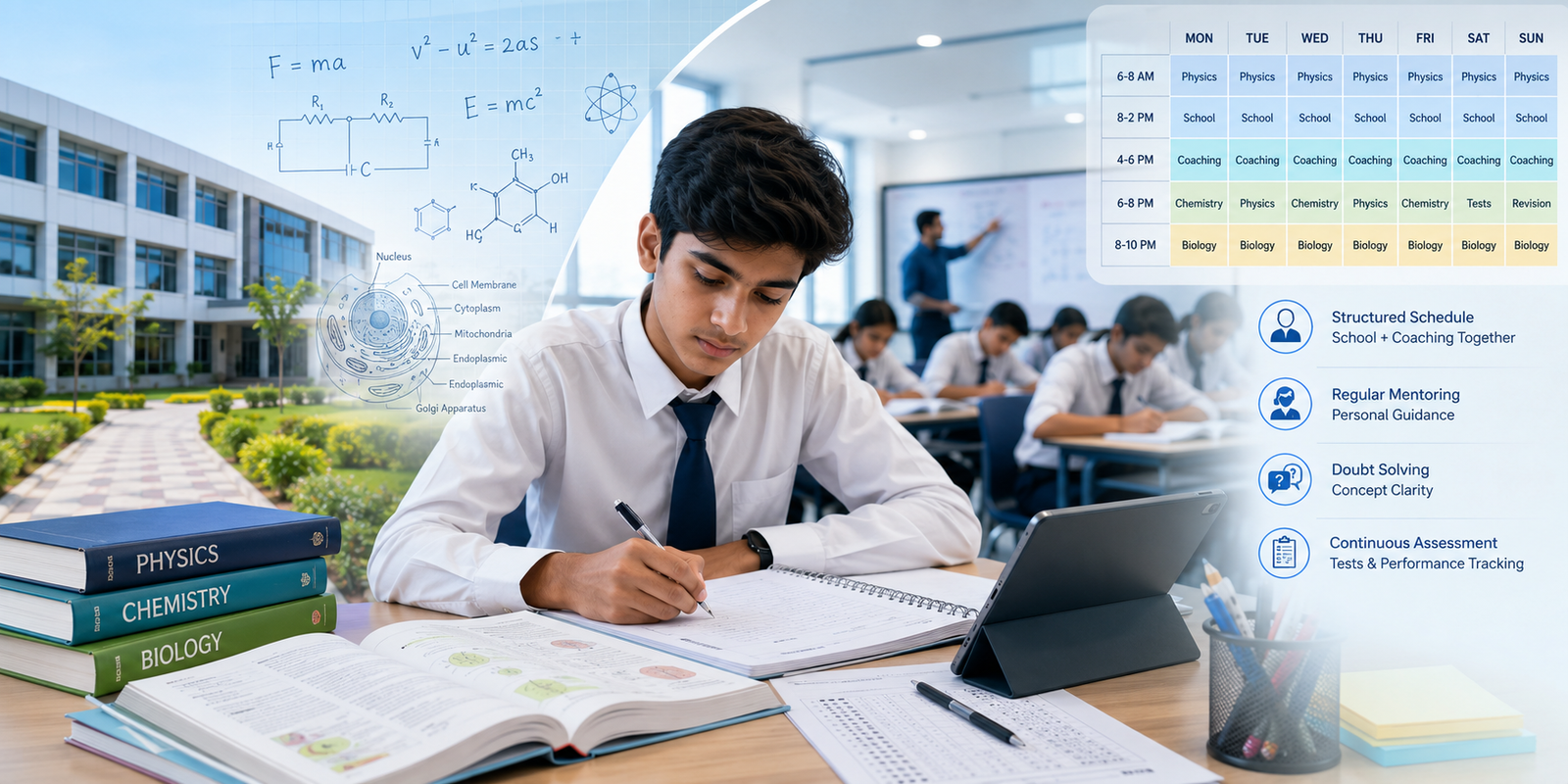 Students in an integrated deep-work session at NoMoreClass