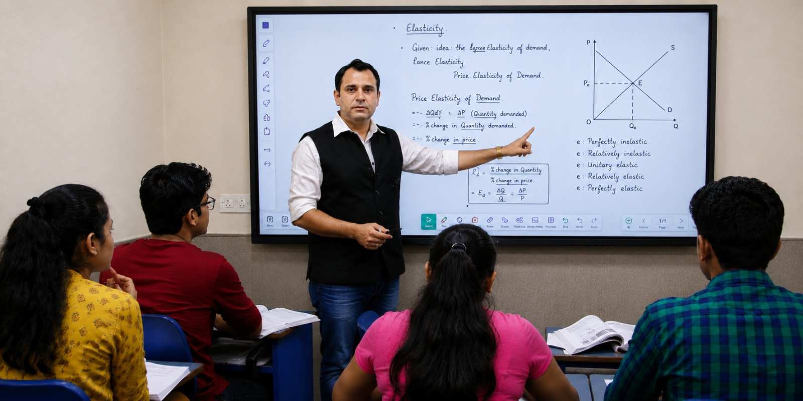 NMC founder personally teaching a small classroom of students