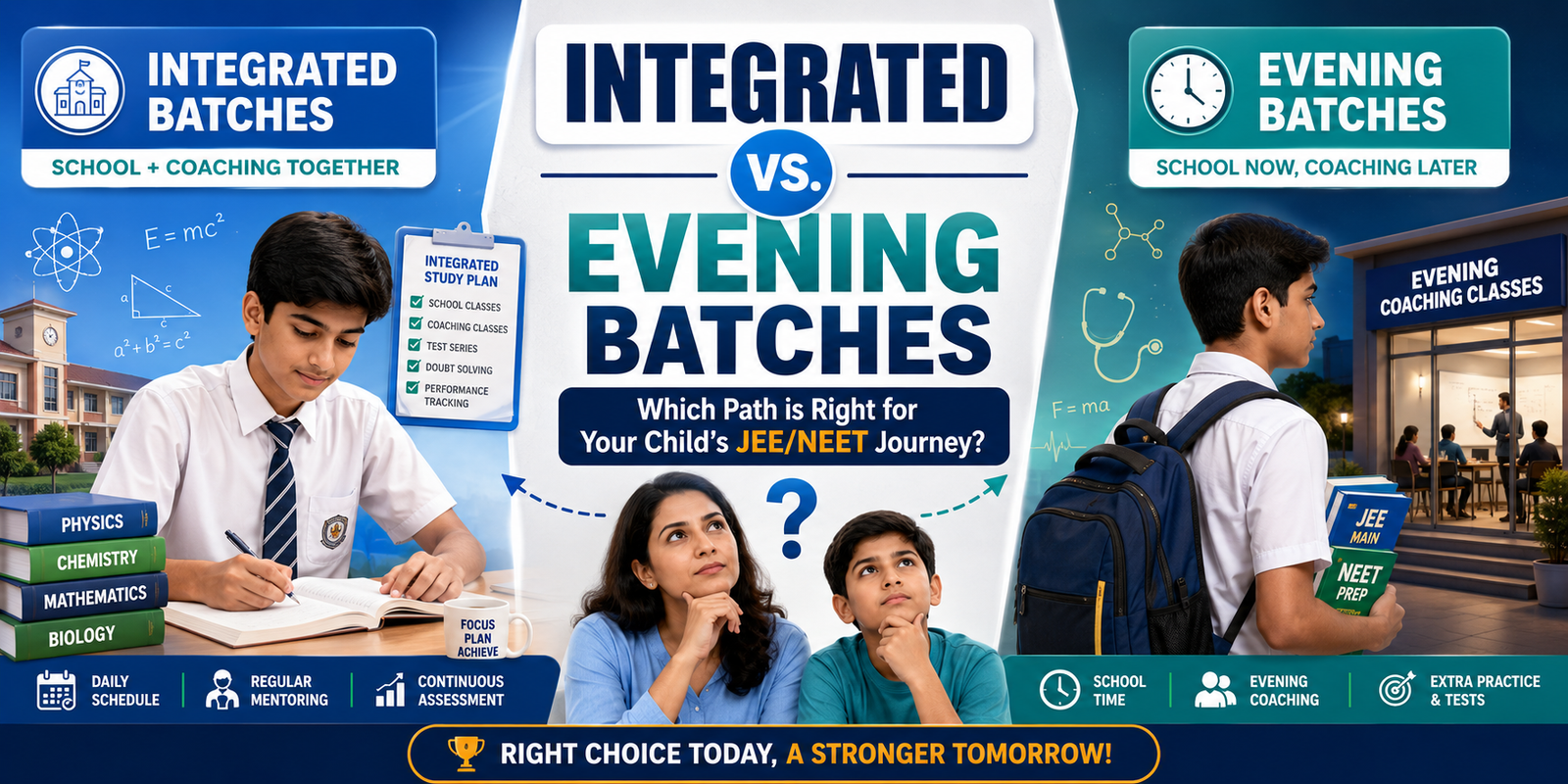 Integrated vs Evening Batches for JEE/NEET
