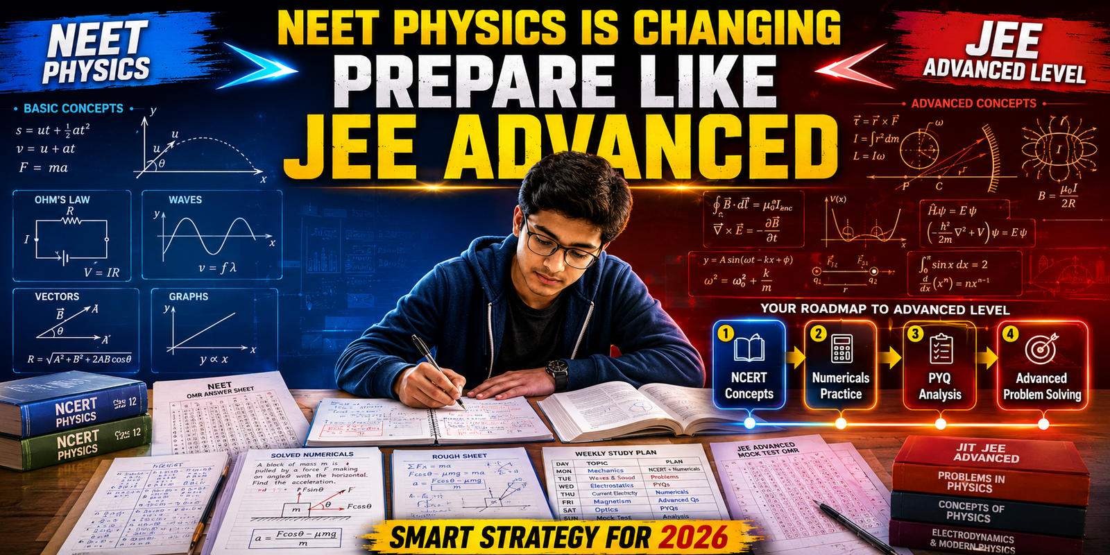 NMC students solving multi-concept Physics problems — NEET Super 30 batch